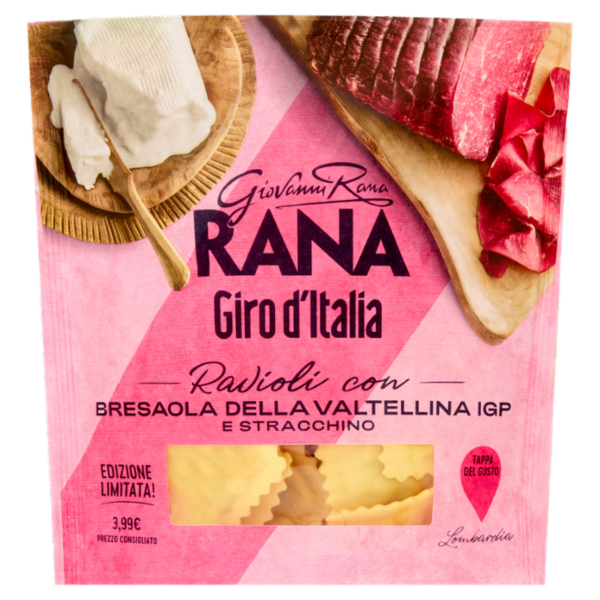 Giovanni Rana Giro d'Italia Ravioli con Bresaola della Valtellina IGP e Stracchino 250 g