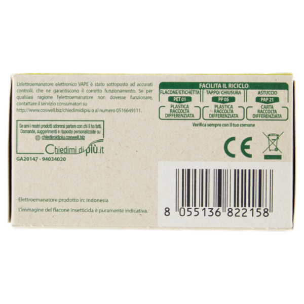 VAPE Elettroemanatore Liquido Verdessenza + Ricarica 30 ml