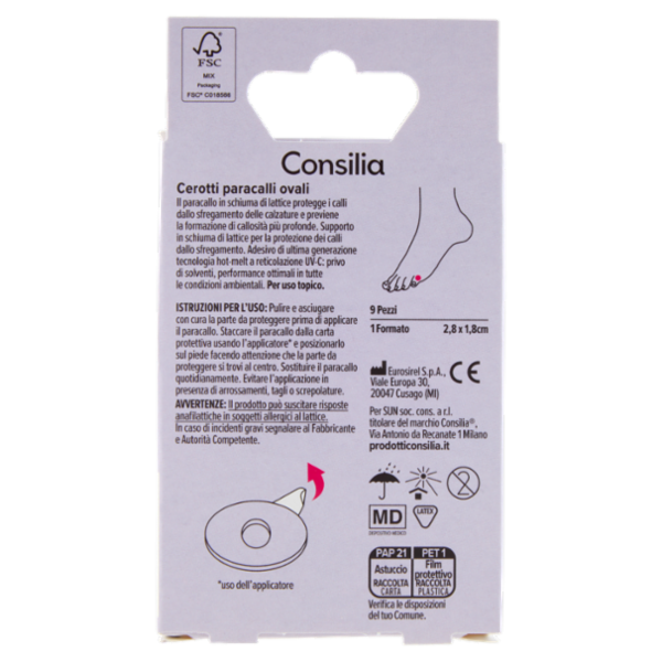 Consilia Cerotti Paracalli Ovali in Lattice Monoformato 1,8x2,8 cm 9 pezzi