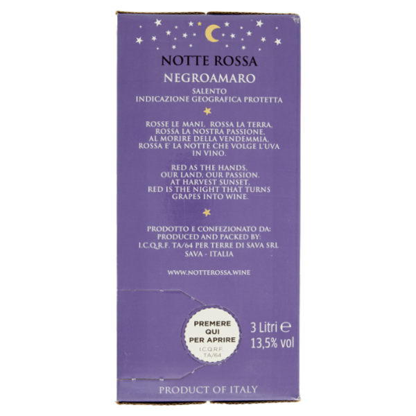 Notte Rossa Negroamaro Salento IGP 3 Litri