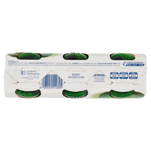 Peroni Nastro Azzurro Sardegna Birra 3 x 33 cl