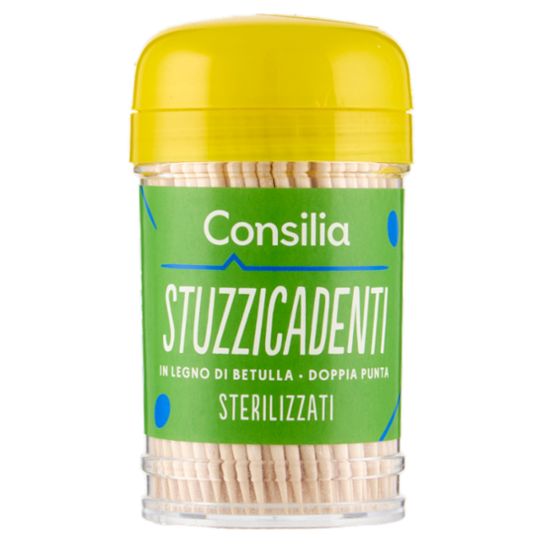 Consilia Stuzzicadenti Doppia Punta in Betulla Sterilizzati 250 pezzi