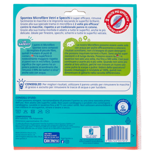 Spontex Microfibre Vetri e Specchi