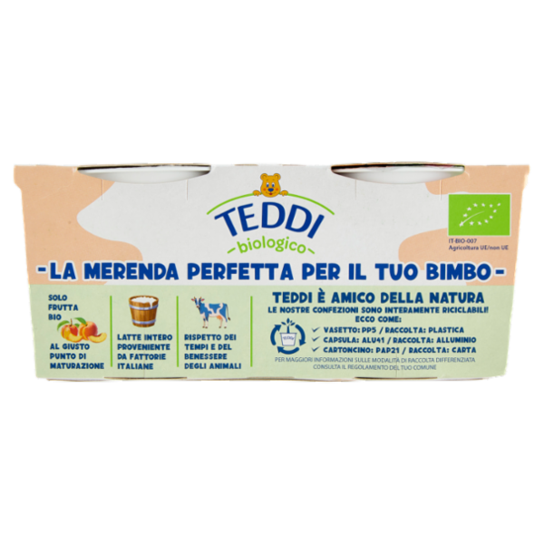 Teddi biologico Pesca 2 x 115 g