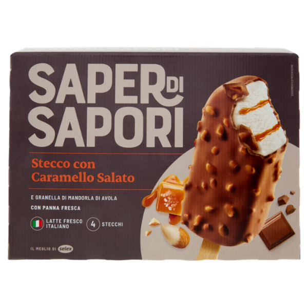 Selex Saper di Sapori 4 Gelati Stecco con Caramello Salato 260 g