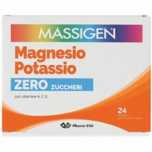INTEGRATORI MAGNESIO E POTASSIO ZERO ZUCCHERI MASSIGEN GR.4X24