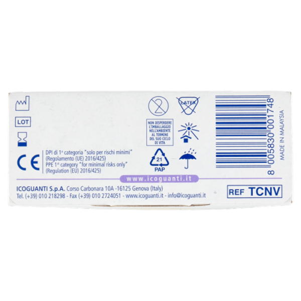 Tulip Fit Blu Guanti monouso blu in nitrile senza polvere Misura M-L 20 pz