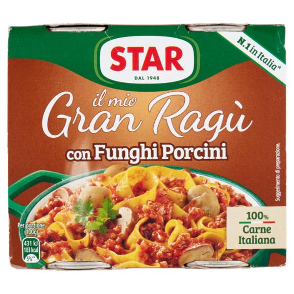 Star il mio Gran Ragù con Funghi Porcini 2 x 180 g