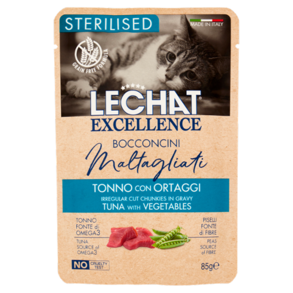 LeChat Excellence Bocconcini Maltagliati Tonno con Ortaggi 85 g