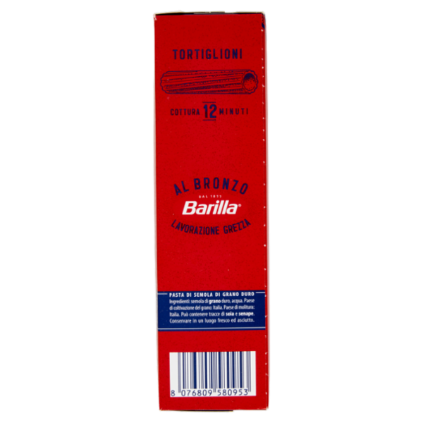 Barilla Pasta Al Bronzo Tortiglioni 100% grano italiano 400g