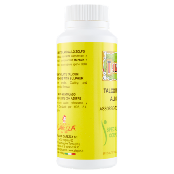 Pilogen Carezza Linea Supersapone Tabiano Talco Mentolato allo Zolfo 150 g