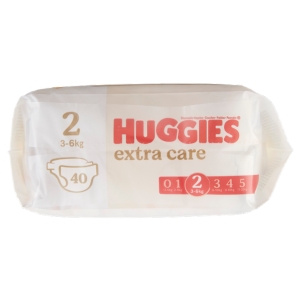 Huggies extra care Pannnolini 2 3-6 Kg 40 pz
