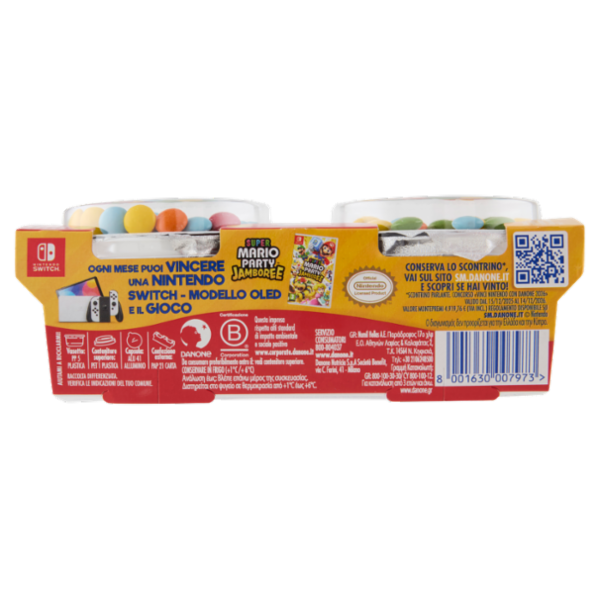 DANONE Super Mario, Yogurt gusto Fragola con Confettini, 2x110g