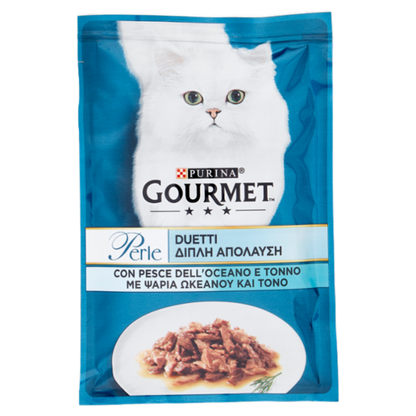 PURINA GOURMET Perle Duetti con Pesce dell'Oceano e Tonno 85 g
