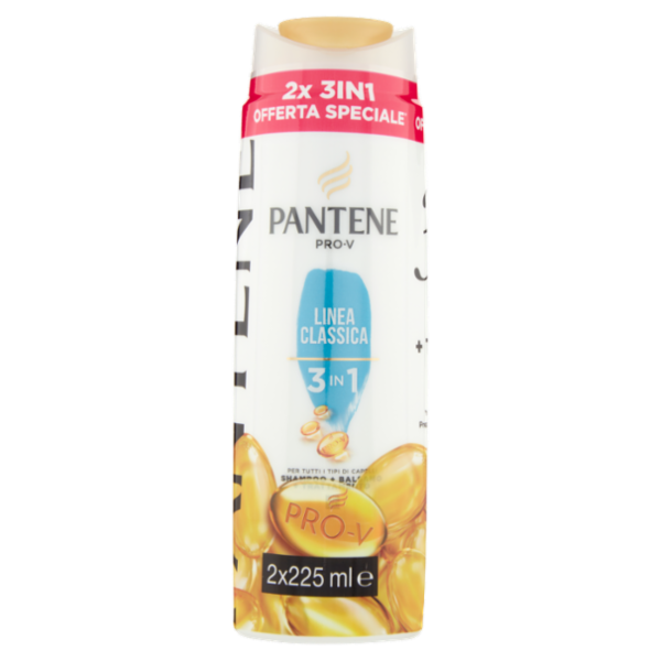 Pantene Pro-V 3in1 Shampoo+Balsamo+Trattamento Linea Classica 2x225 ml