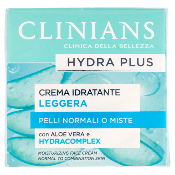 Clinians Hydra Plus Crema Idratante Leggera Pelli Normali o Miste 50 mL