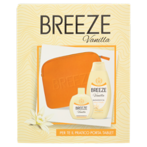 Breeze Vanilla Deodorante Squeeze 100 ML + Bagnodoccia 400 ML + Porta Tablet