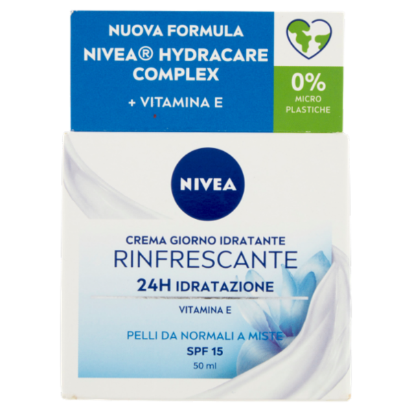 Nivea Crema Giorno Idratante Rinfrescante 24H Idratazione SPF 15 50 ml