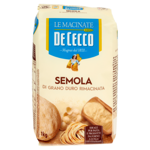 De Cecco Le Macinate Semola di Grano Duro Rimacinata 1 Kg