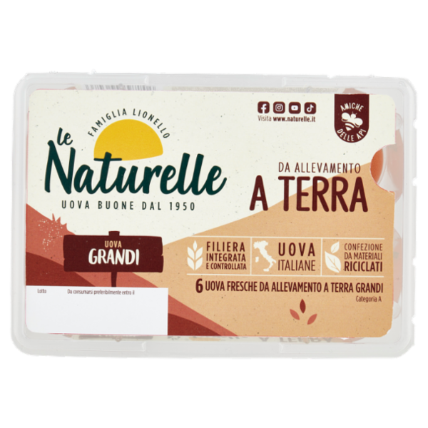 le Naturelle 6 Uova Fresche da Allevamento a Terra Grandi