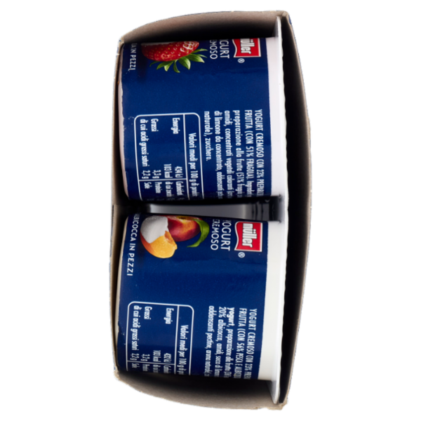 müller Yogurt Cremoso con Frutta in Pezzi Pesca e Albicocca, Fragola, Ciliegia, Cocco 8 x 125 g