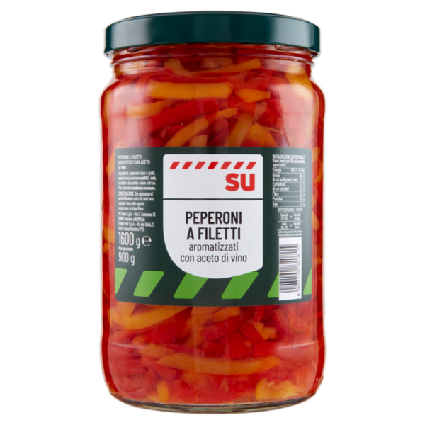 Sù Peperoni a Filetti Aromatizzati con Aceto di Vino 1,6 kg