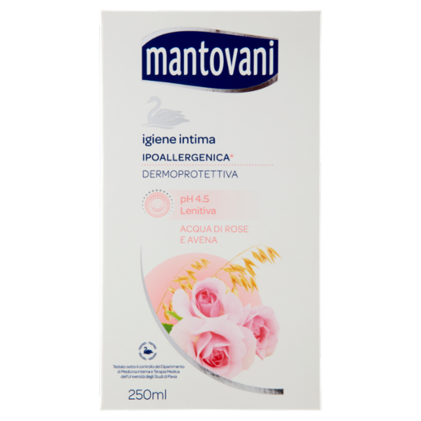 mantovani igiene intima pH 4.5 Lenitiva Acqua di Rose e Avena 250 ml