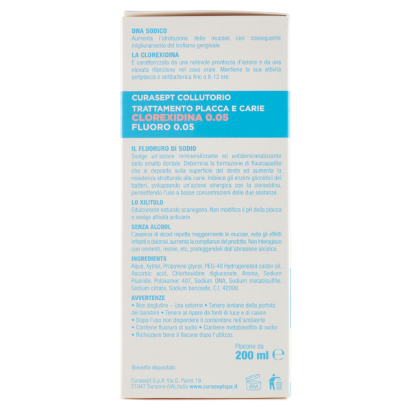 Curasept Collutorio Trattamento Placca e Carie Clorexidina 0.005 200 ml
