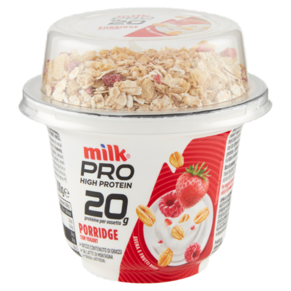 Milk Pro High Protein 20g Porridge con Yogurt Avena e Frutti Rossi 200 g