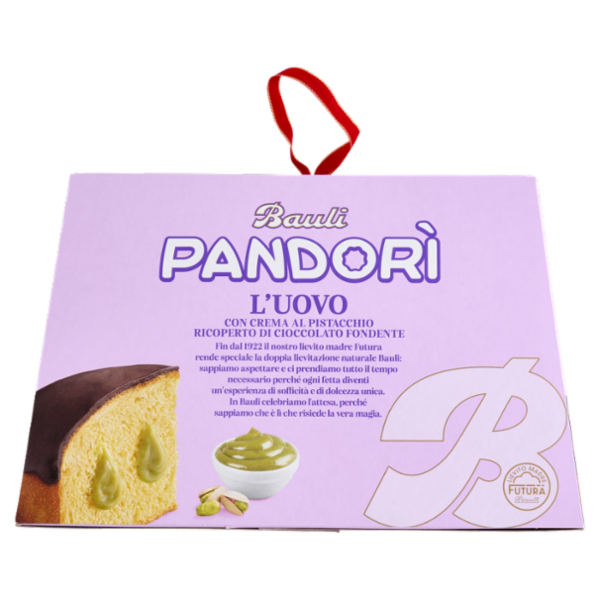 Bauli Pandorì l'Uovo con Crema al Pistacchio Ricoperto di Cioccolato Fondente 620 g