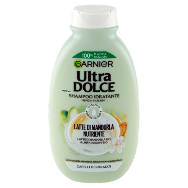 Garnier Ultra Dolce Shampoo Latte di Mandorla, Shampoo Nutriente per Capelli Normali, 250 ml