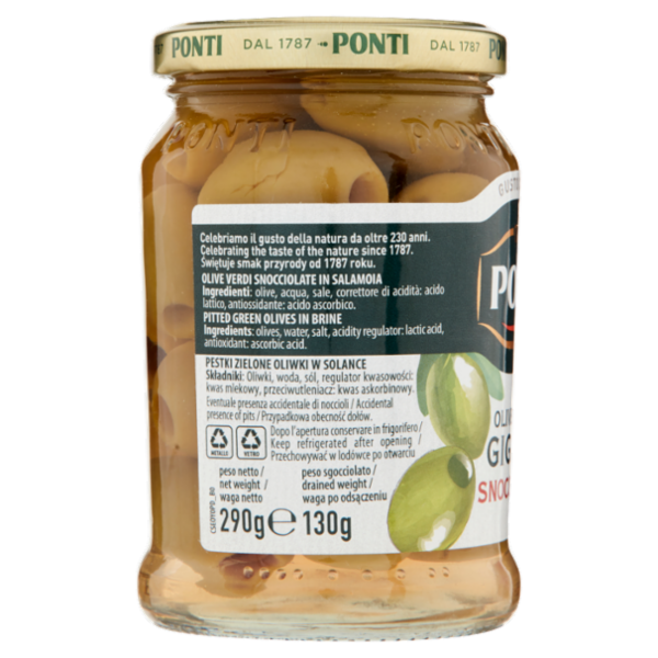 Ponti Olive Verdi Giganti Snocciolate 290 g