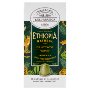 Compagnia Dell'Arabica Puro Arabica Ethiopia Natural Coffee 10 Capsule Compatibili 52 g