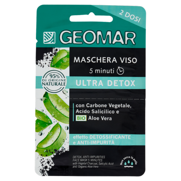 Geomar Maschera Viso 5 minuti Ultra Detox 2 x 7,5 mL