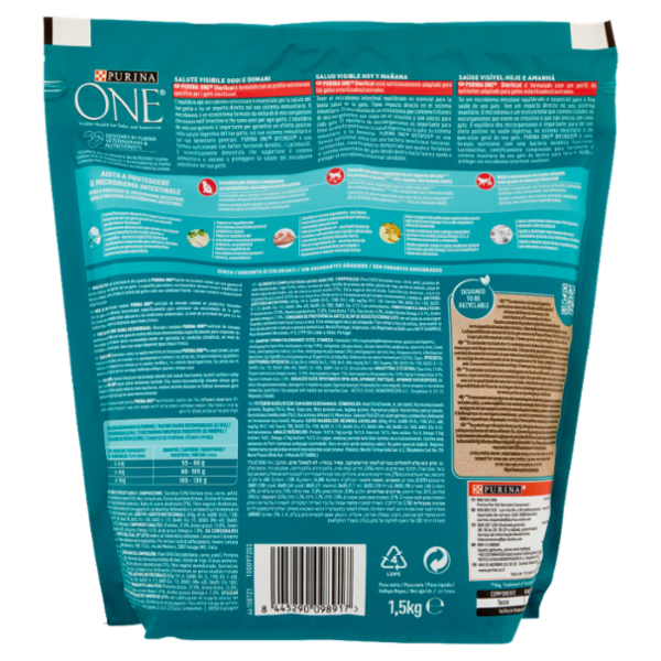 PURINA ONE Bifensis Sterilcat Tacchino e Frumento 1,5kg