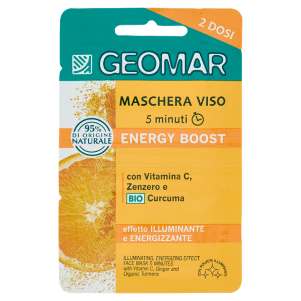 Geomar Maschera Viso 5 minuti Energy Boost 2 x 7,5 mL