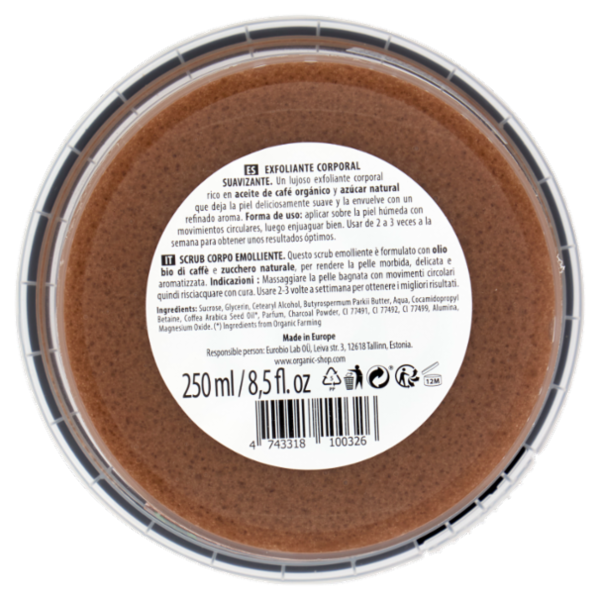 organic shop Scrub Corpo Emolliente Café & Azùcar 250 ml