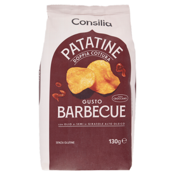 Consilia Optima Patatine Doppia Cottura Gusto Barbecue 130 g