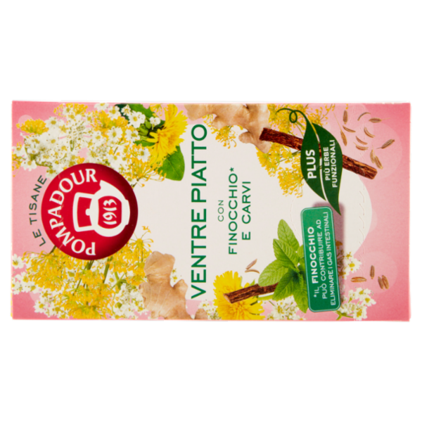 Pompadour Le Tisane Plus Ventre Piatto con Finocchio* e Carvi 18 x 2,2 g