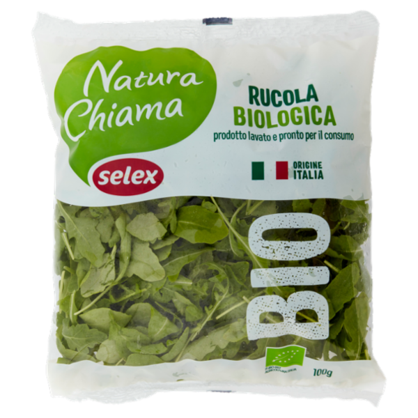 Selex Natura Chiama Rucola Lavata e Pronta per il Consumo Biologica 100 g