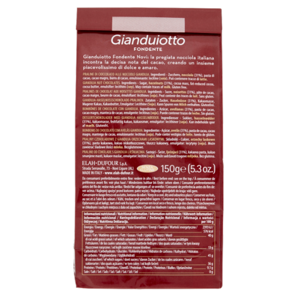 Novi Gianduiotto Fondente 150 g