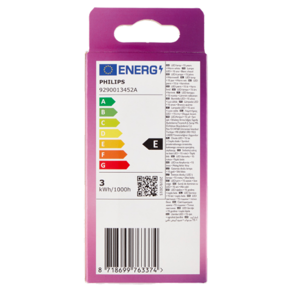 Philips Led candela vetro 25W E14 2700K