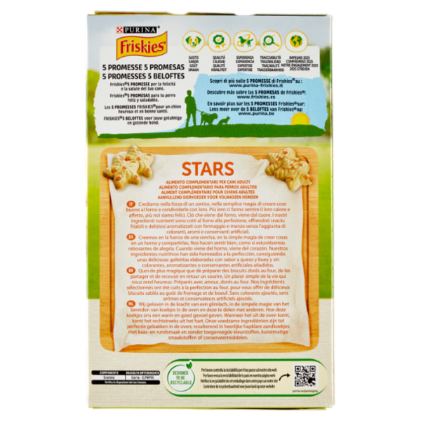 PURINA FRISKIES Stars Aromatizzati con Formaggio e Manzo 320 g