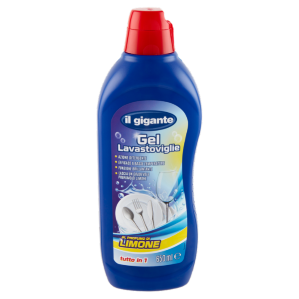 IL GIGANTE Gel Lavastoviglie al Profumo di Limone tutto in 1 650 ml
