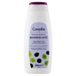 Consilia Doccia Schiuma Rinfrescante Mora e Uva Bianca 300 Ml