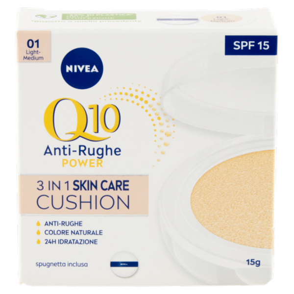 Nivea Q10 Power Anti-Rughe 3in1 Skin Care Cushion 01 Light-Medium 15 g