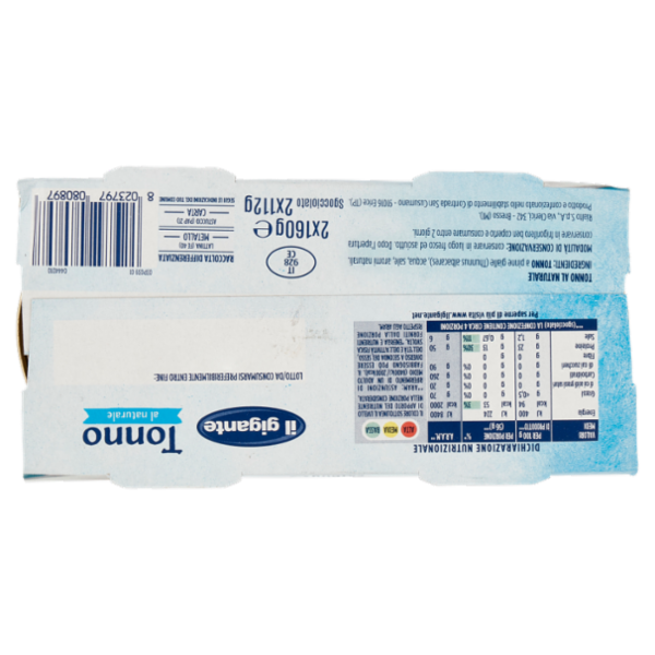 IL GIGANTE Tonno al Naturale 2 x 160 g