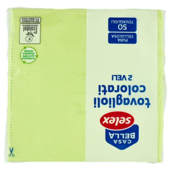 Selex Casa Bella Tovaglioli 2 Veli 33x33 cm Verde Mela 50 pezzi