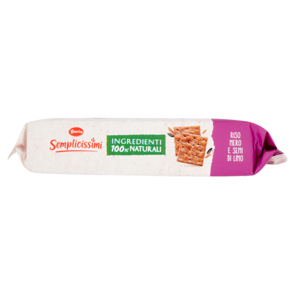 Doria Semplicissimi Crackers Riso Nero e Semi di Lino - 245 g