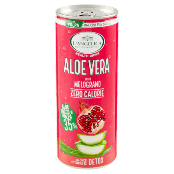 L'Angelica Health Drink Aloe Vera Gusto Melograno Zero Calorie Detox 240 ml